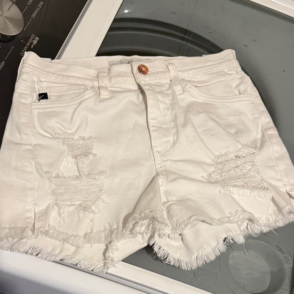 3/$15 or 4/$20 Kancan  Ivory Distressed Jean Shorts